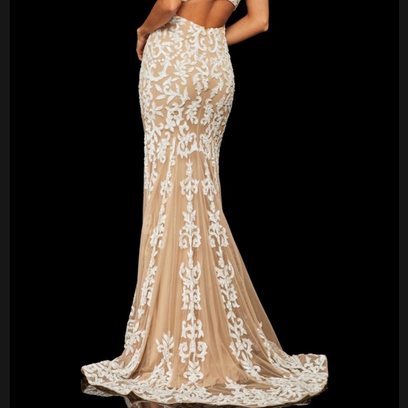 Sherri hill ruby red burgundy wine mermaid pageant prom dress - Picture 4 of 14